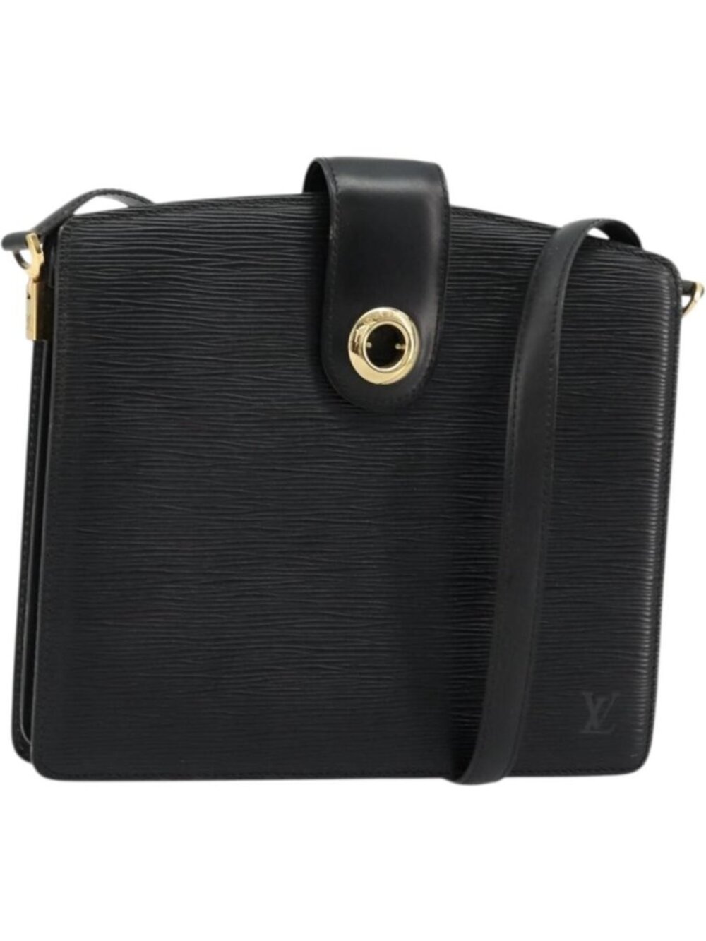 LOUIS VUITTON Epi Capuchin Shoulder Bag Black M52342